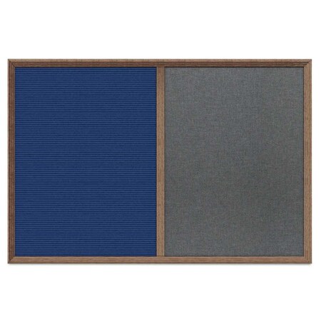 United Visual Products Enclosed Corkboard, 1 Door, 24"x36", 4" Fra, UV3422-BRONZE-DBURGU UV3422-BRONZE-DBURGU
